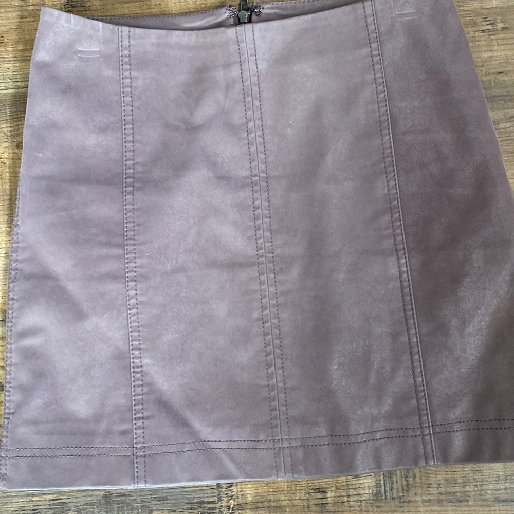 Free People vegan leather skirt